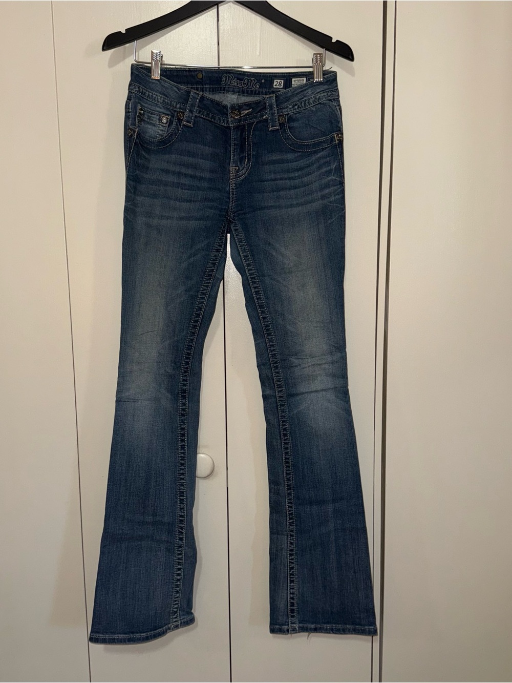Miss Me Women's Flare Jeans - Dark Blue Wash